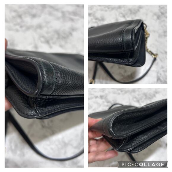 Tory Burch Landon Pebbled Leather Crossbody Wallet Bag Black 6"x8.5" Modern Chic - Picture 10 of 10